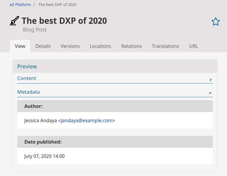Collapsible field groups in content view